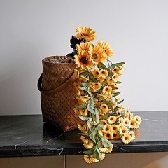 22″ Silk Sunflowers Artificial Hanging Vine Bush Party Events Home Decorations