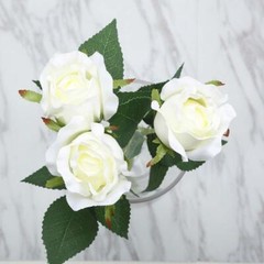 CREAM 24 Artificial 31″ Long Stem Silk ROSE FLOWERS Party Events Decorations