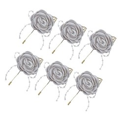 6Pcs Florals Wedding Lapel Decoration for Bride and Grooms Handmade Boutonniere