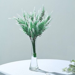 4 Green White 14-Inch LAVENDER FLOWERS ARTIFICIAL Faux Stems Party Home Supplies