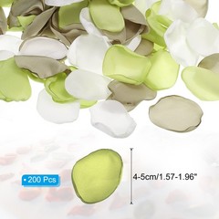 200 Pcs Silk Rose Petals, Artificial Flower Fake Rose Petals Light Green Mixed