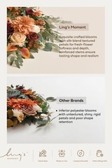 Flower Garland, 6FT Eucalyptus & Rose Terracotta & Orange 02 | Artificial Flo…