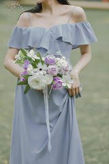 new in box $45 TINGE TIME 11 Inch Wedding Bouquet lilac/white