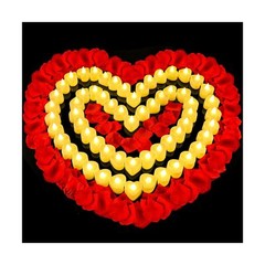Coume 6000 Pieces Artificial Rose Petal with 72 Pieces Romantic Heart Led Can…