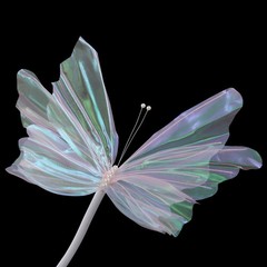 2pcs Butterfly Decoration with Standing Base Realistic Artificial Butterflies
