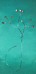 New Rhinestone Silver Wire Sprays Diamanté 9 Stone 10 Ct Bouquets Accent Floral