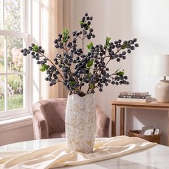 Suncalla Pcs Artificialberry Stems Faux Berries Stem Home Decor 24 Inch 3 Blue