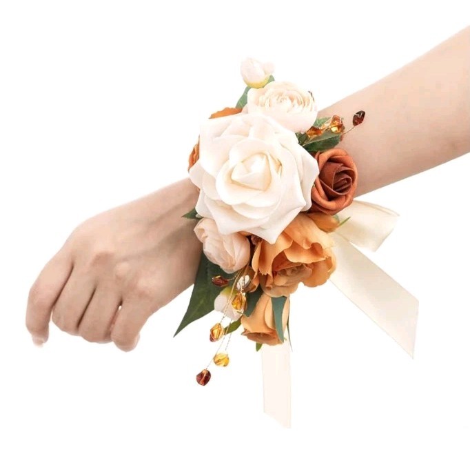 Ling’s moment 2pcs Prom Wrist/Shoulder Corsage Artificial Flower, Girl/Mother…