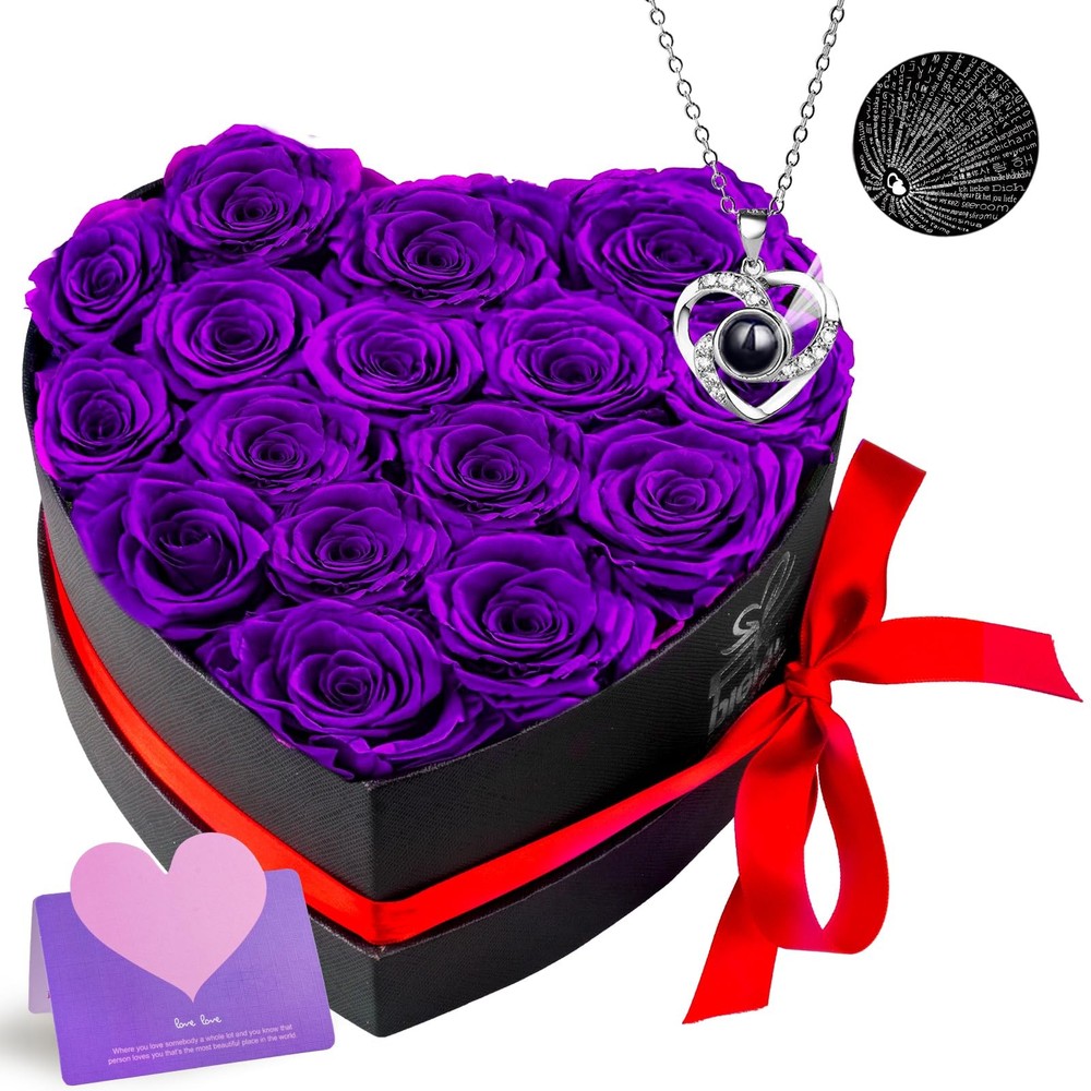 Extra Large 16 Preserved medium -7inch with Necklace, Purple