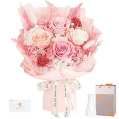 Preserved Flowers Bouquet 4 Roses – Pink & for Delivery,