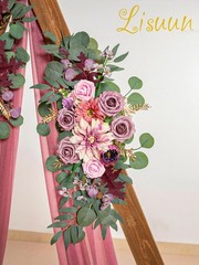 Wedding Arch Flowers, Artificial Flowers for Decoration, 2pcs Flower Swag and…