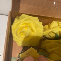 22 Lings Moment 3″ Roses Artificial Flowers Realistic yellow faux Bridal Wedding