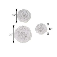 6 pack 12″ 16″ 20″ White Tissue Paper Carnation Flowers Sale Sale Home Backdrop