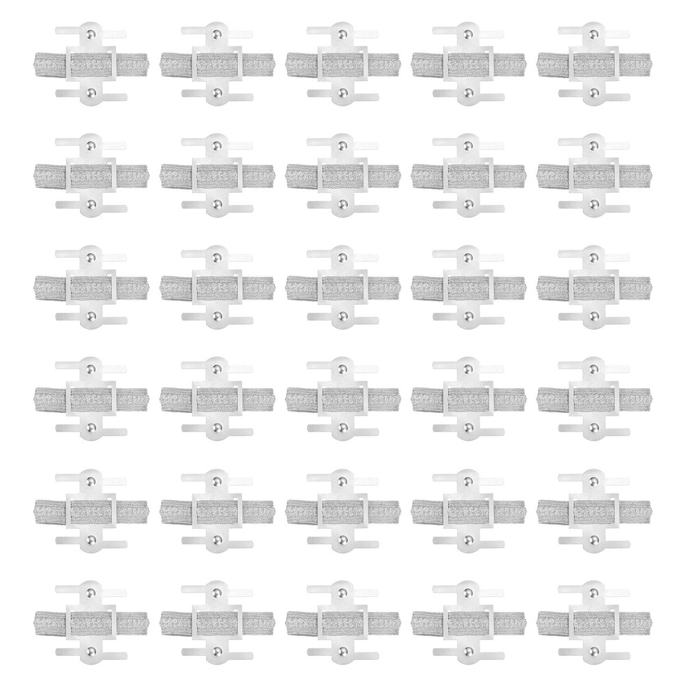 Wrist Corsage Bracelets, 2Inch 36Pcs Elastic Wrist Corsage Bracelets, White Gray