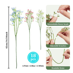 Artificial Flowers UV Resistant Fake Flower Plants Garden Wedding Hanging Decor