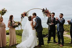 H&S BRIDAL Wedding Arch Flowers, 30 Inch Rustic Artificial Floral Swag for Door