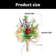 5Pcs Elegant Wedding Corsages for Bride and Grooms Handmade Boutonniere Jewelry
