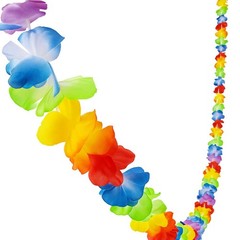 GIFTEXPRESS 36 feet Jumbo Plastic Flower Lei Garland/ Hawaiian Multi Color