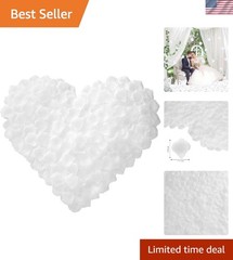 Versatile 3000 PCS White Silk Rose Petals for Weddings, Anniversaries, & Parties