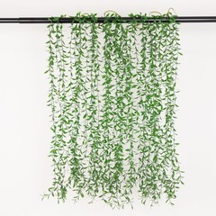 10 Green Artificial Weeping Willow Leaves Hanging Vines with Stems Party Events
