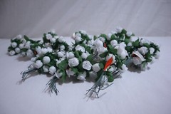 WHITE ROSES BUDS WEDDING SET ~