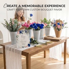 DIY Flower Bloom Bar Kit – All-In-One Bouquet Supplies – Vintage Metal Buckets