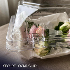 Clear Plastic Flower Box for Corsage, Boutonniere, Rose, Orchid Prom Wedding Cra