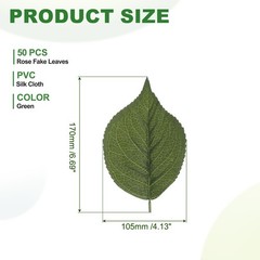Hydrangea Fake Leaves 50 Pcs Artificial Plants Greenery Decorations