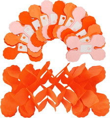 Fall-Boho Pink-Orange Groovy Thanksgiving Party-Decorations – 12Pcs Streamers-Ga