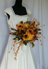 Boho Autumn Garden Faux Silk Wedding Bouquet