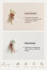 Boutonniere for Men, 2pcs Groom Groomsmen Guest Boutonniere, Artificial Flowe…