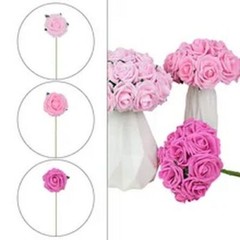25pcs Artificial Rose Flowers Bridal Bouquet Wedding Bride And Engagement Decor