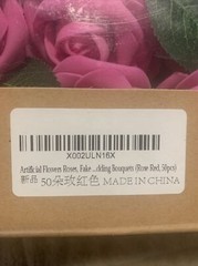 50pcs Artificial Flowers Real Looking Foam Roses Decoration DIY Pink