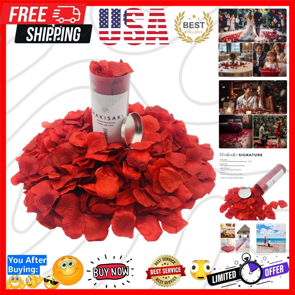Pre-Separated, Scented Artificial Silk Rose Petals for Wedding Flower Petals …
