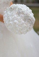 Romantic Purple Pink Rose Bridal Bouquet – Elegant Wedding Flowers