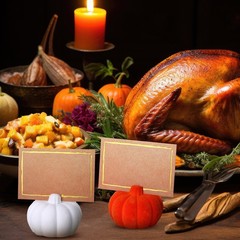 Wonderjune 6 Sets Thanksgiving Artificial Pumpkins Orange, Brown, White