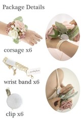 Lookein Set of 6 Bridesmaid Corsage for Wedding Flowers Shoulder Corsages Bri…