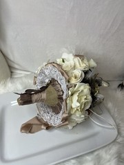 Wedding Bouquet Unique Bridal bouquet W/Birds Nest 🪺 Roses, Satin