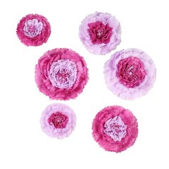 24 pack 12″ 16″ 20″ Lavender Tissue Paper Carnation Flowers Home Backdrop