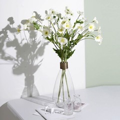 IVORY 2 Bushes 33″ Stem Silk Artificial Poppy FLOWER SPRAYS Party Decorations