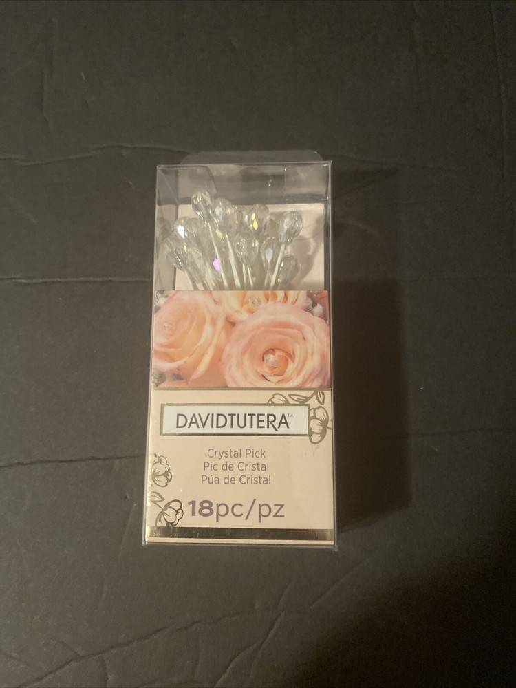 DAVID TUTERA™ CRYSTAL RHINESTONE FLOWER PICKS – 18 PIECES