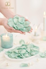 300pcs Silk Rose Petals Gold Yarn Flower Petals Wedding Flower Girl Basket Aisle