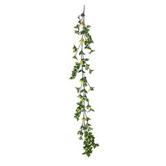 YELLOW 5 ft SILK Daisy FLOWERS Garland Magnolia Leaves Hanging Vine Party Events
