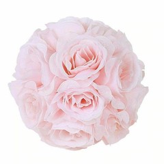 2 BLUSH 7″ Silk Roses Flowers Kissing Balls Wedding Events Centerpieces