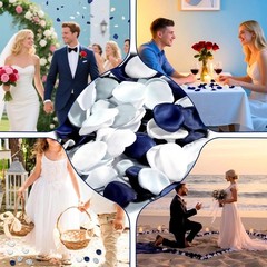 200pcs Silk Rose Petals Weddings Dusty Blue Flower Silk Petals Flower Girl