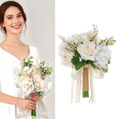 Artificial Flower Bride Bouquet Simulation Handheld Flower for Wedding Event