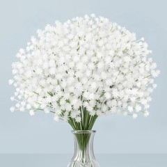 Baby Breath Artificial Flowers Bulk 15 Pcs Real Touch Faux 15PC White