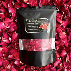 Flawrent Dried Rose Petals 50G Natural Flower Petals Real Red Rose Petals for Ba