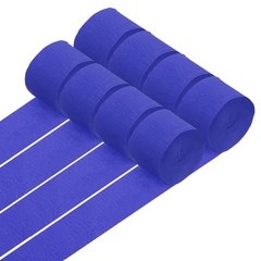 8 Rolls Crepe Paper Streamers 656ft Rainbow Streamers, Dark Blue