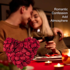 400 PCS Silk Rose Petals Burgundy Red Flower Petals for Romantic Night, Weddi…